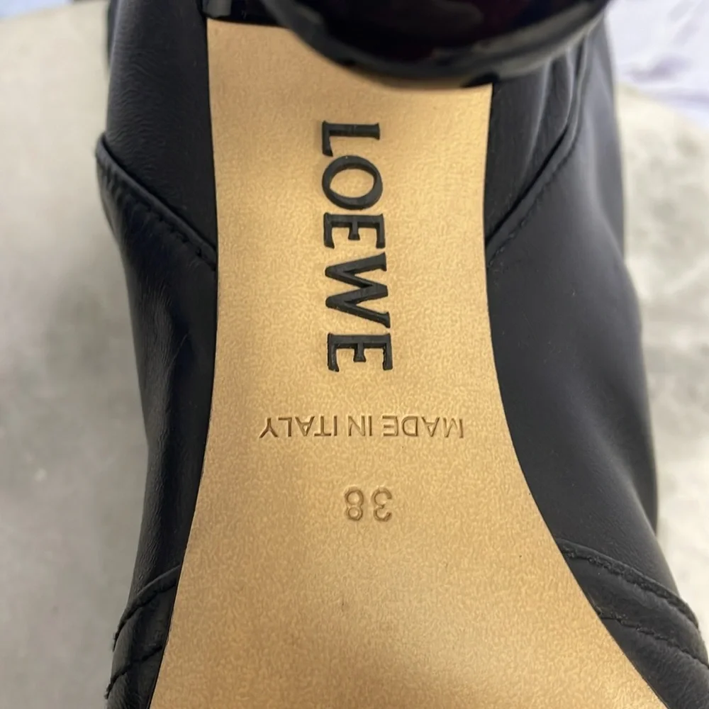 Loewe Black Leather toy over the knee boots